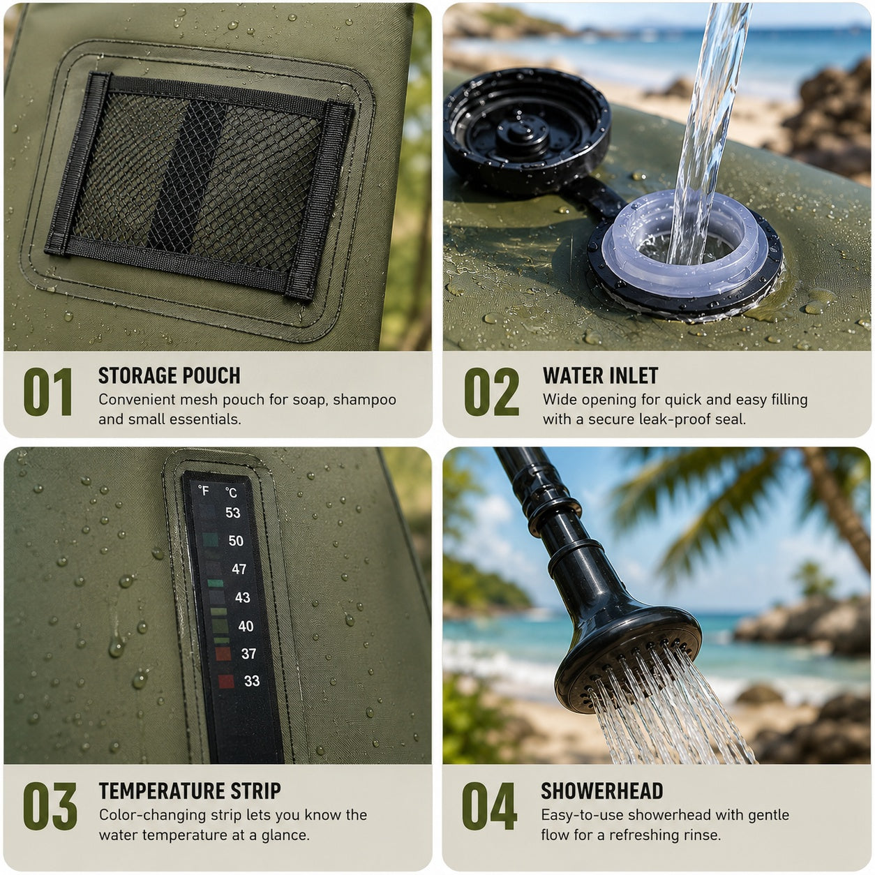 Fresh & Wild Solar Shower Bag