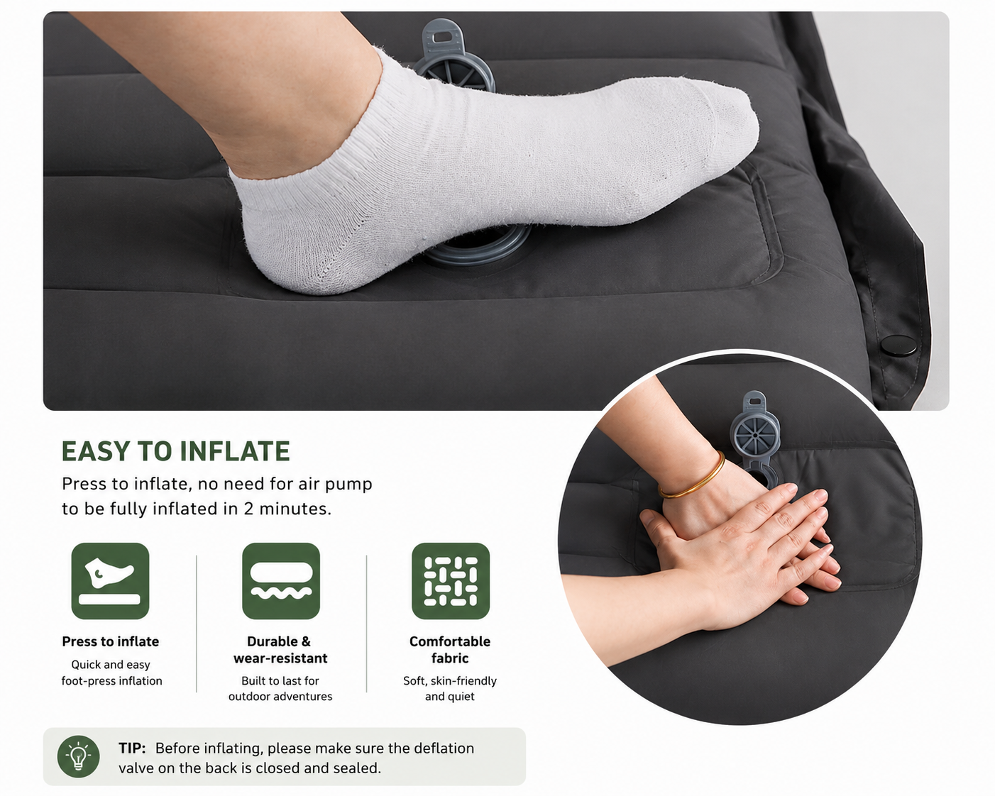 Cloud Rest Camping Self-Inflatable Air Mattress