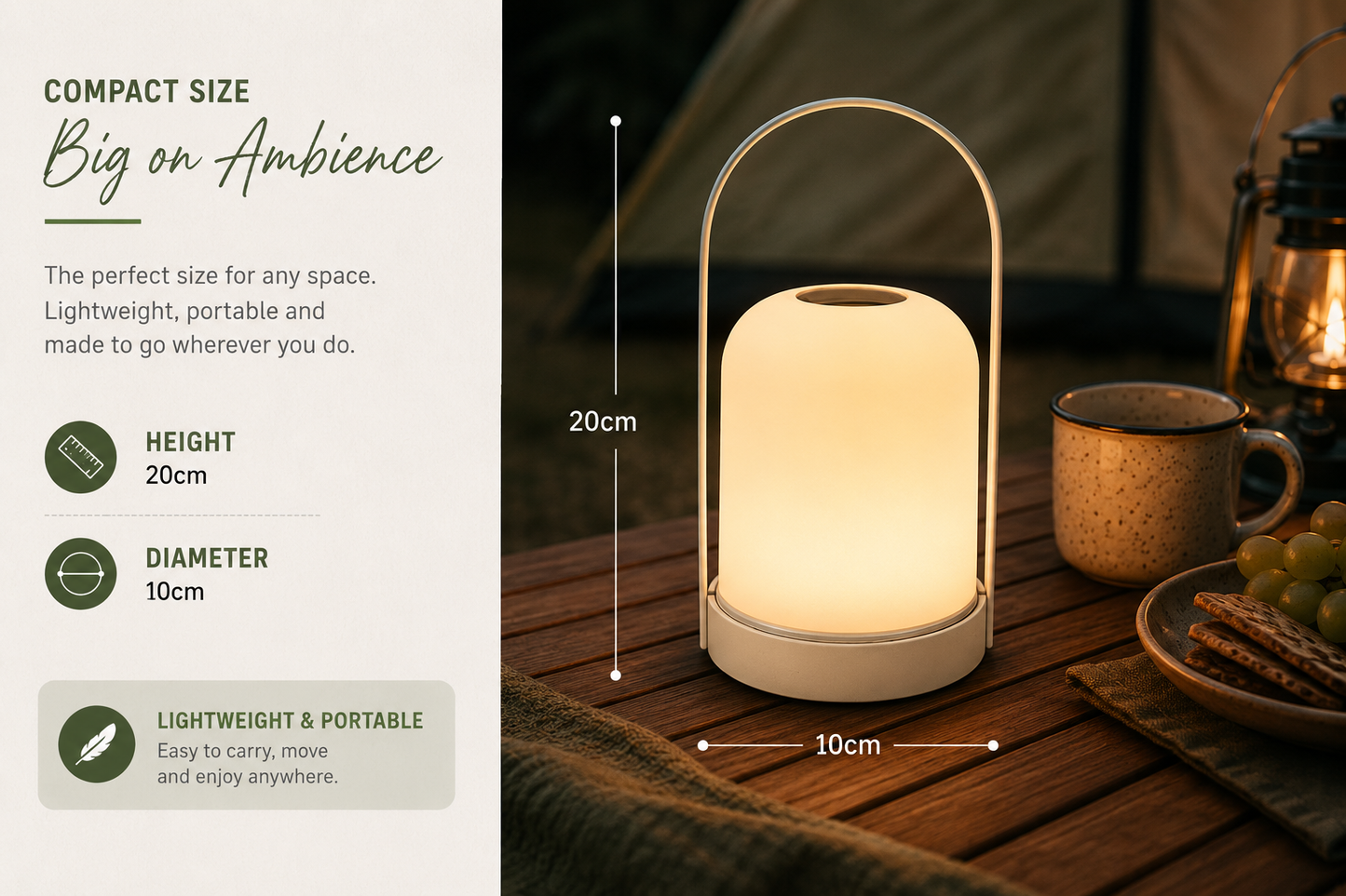 Three Glow Camp Lamp