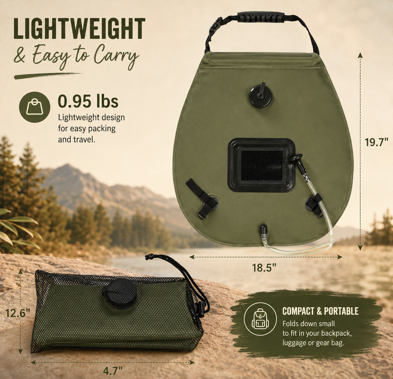 Fresh & Wild Solar Shower Bag