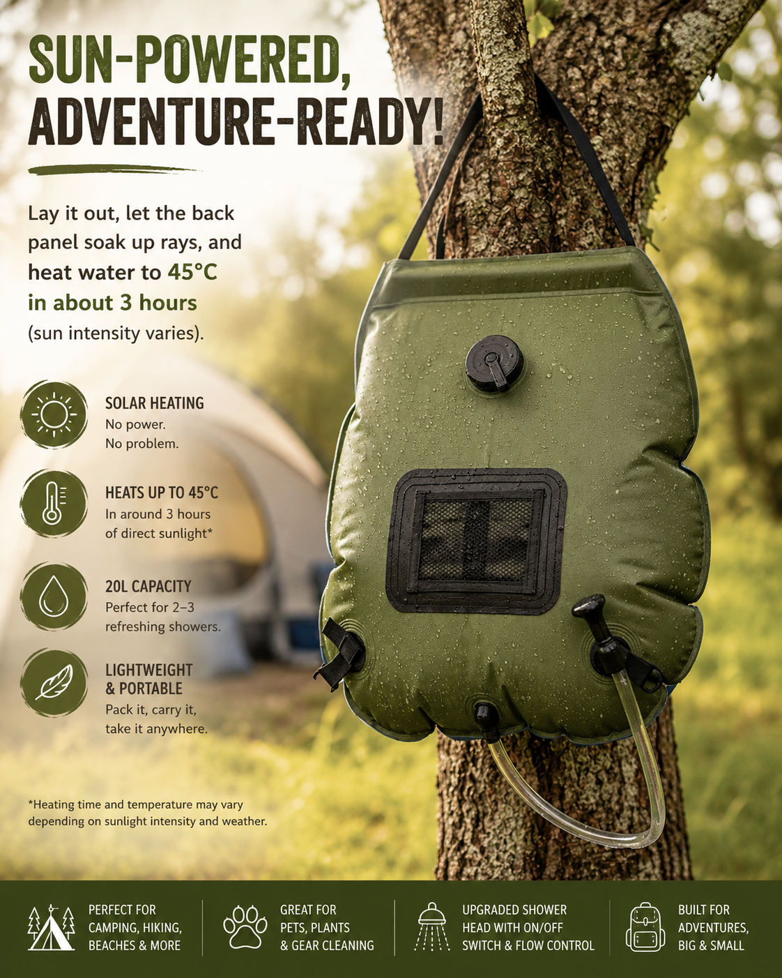 Fresh & Wild Solar Shower Bag
