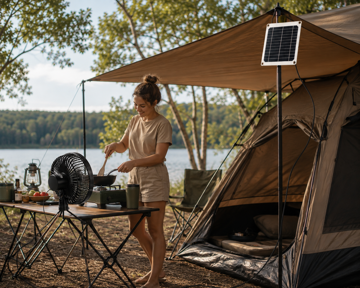 Solar Breeze Camp Fan