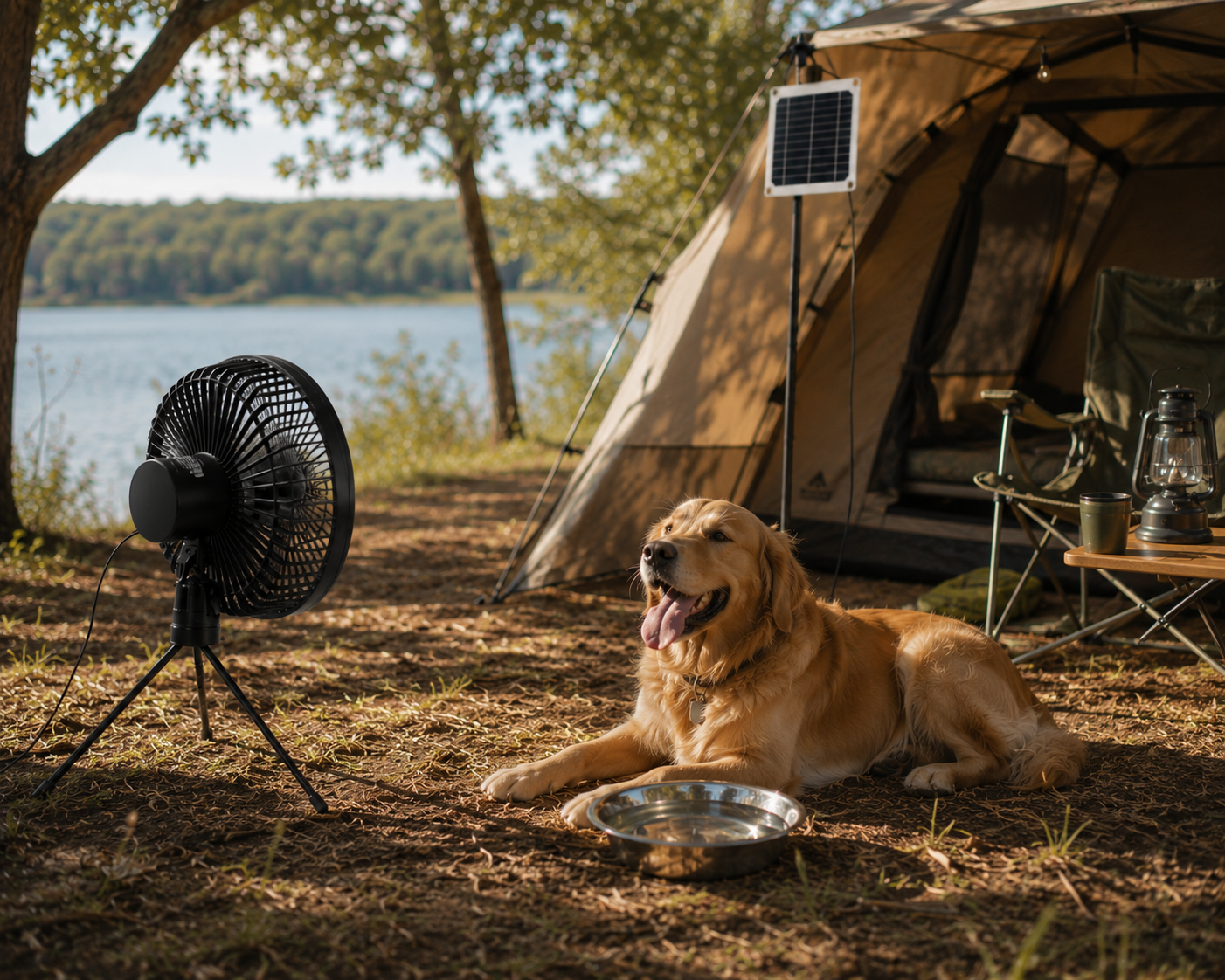 Solar Breeze Camp Fan