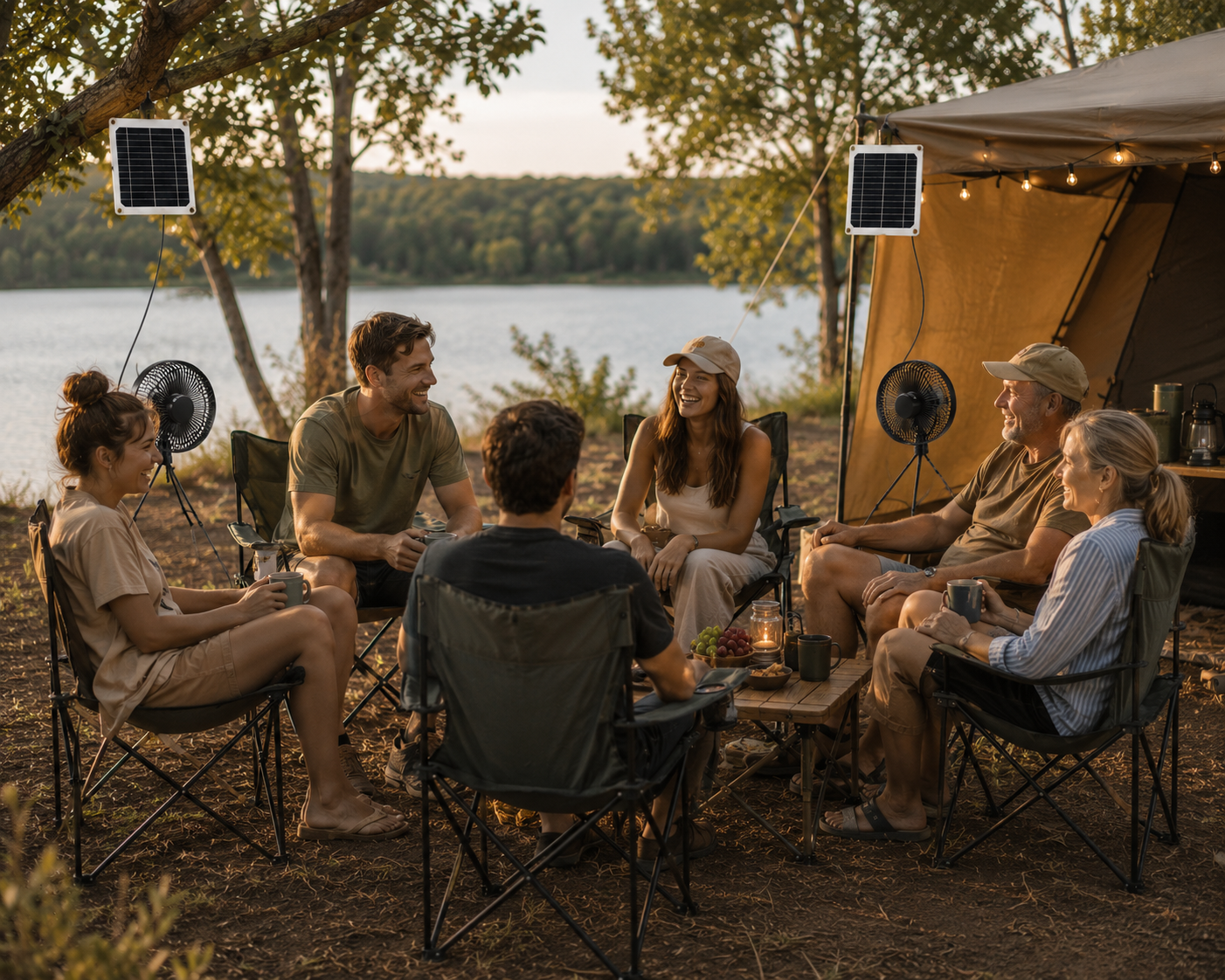 Solar Breeze Camp Fan