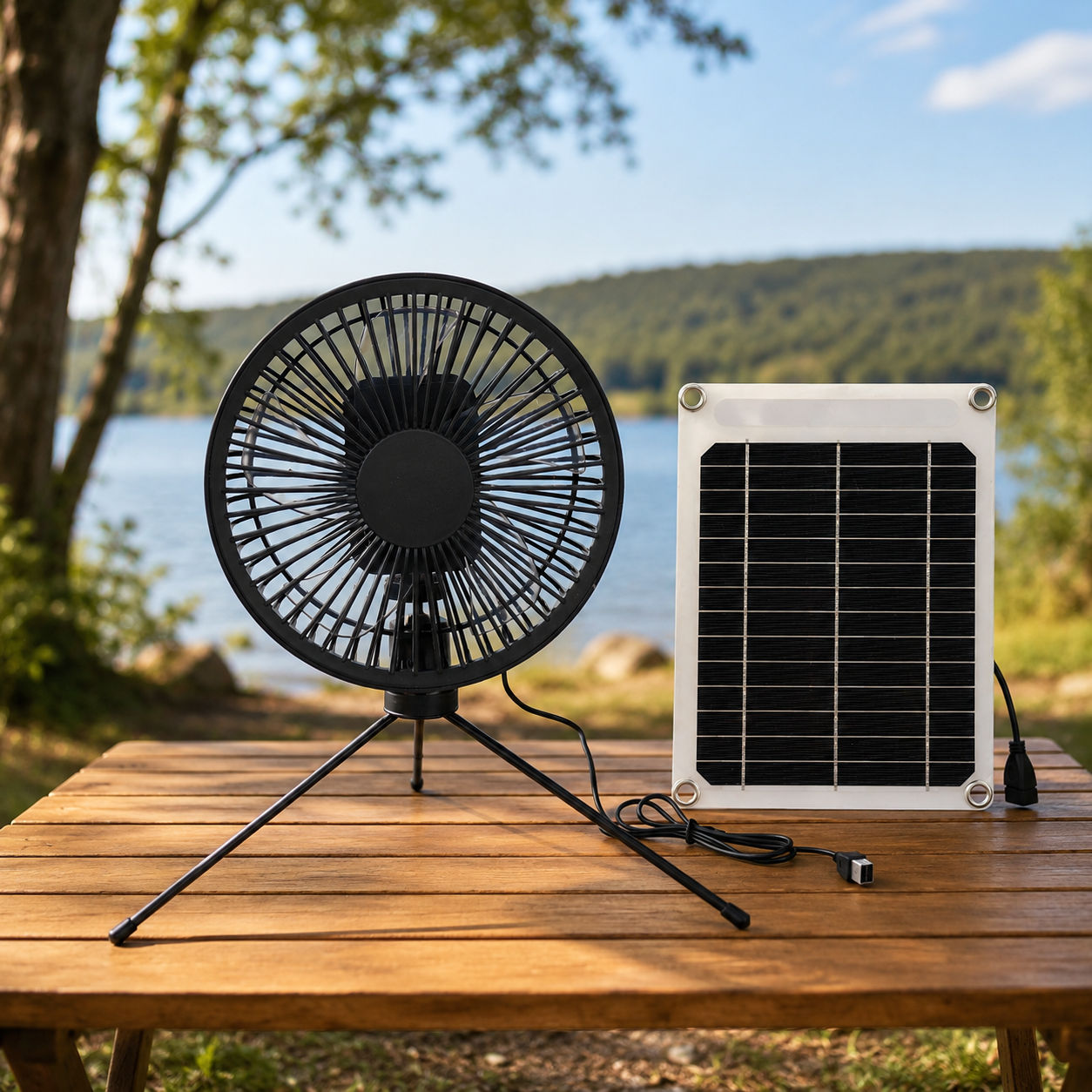 Solar Breeze Camp Fan