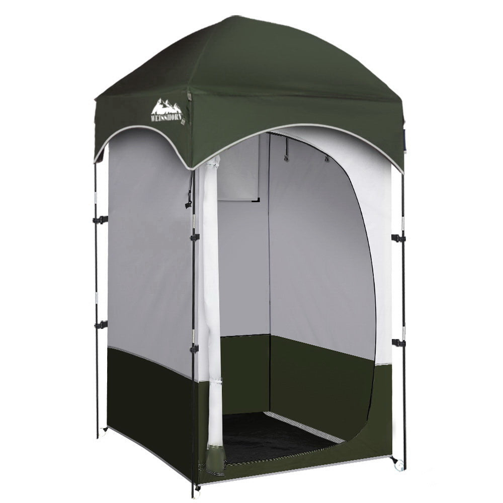 Green camping shower and privacy tent - Wild Comforts view 1