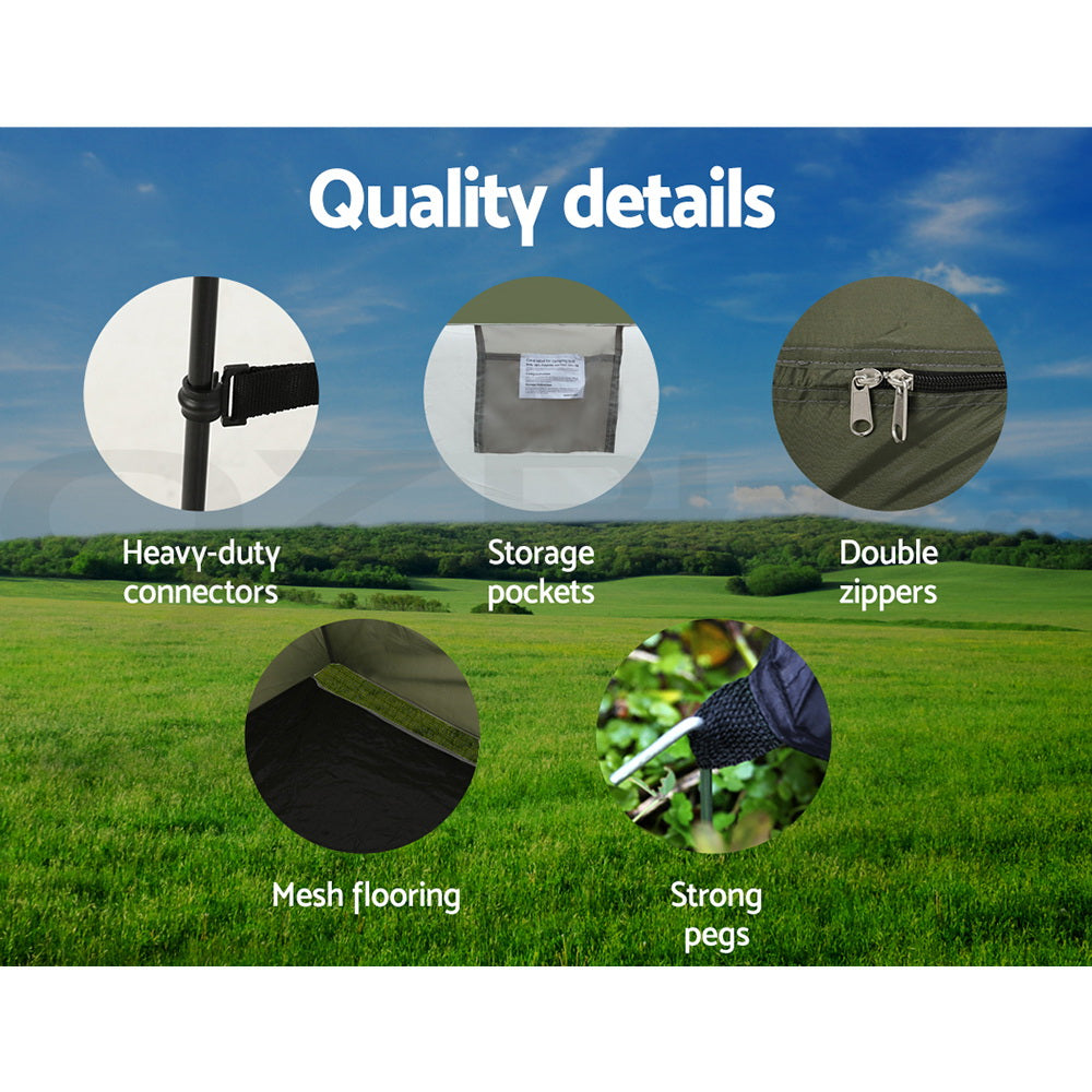 Green camping shower and privacy tent - Wild Comforts view 5